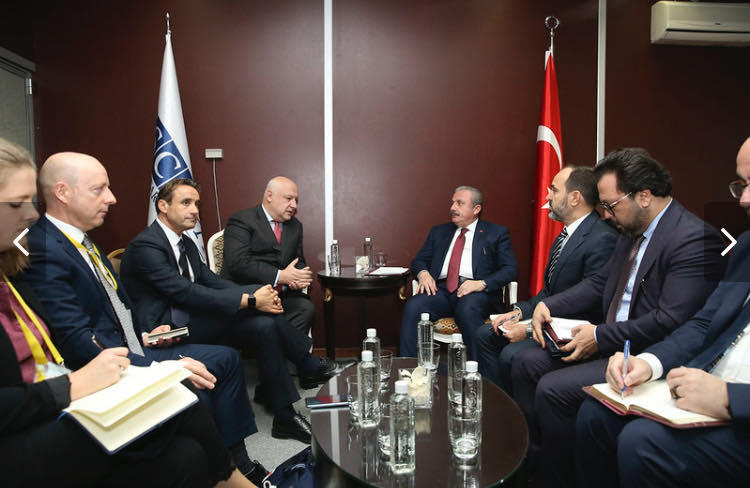 გიგი წერეთელმა თურქეთის პარლამენტის სპიკერთან ჩრდილოეთ სირიაში განვითარებული მოვლენები განიხილა