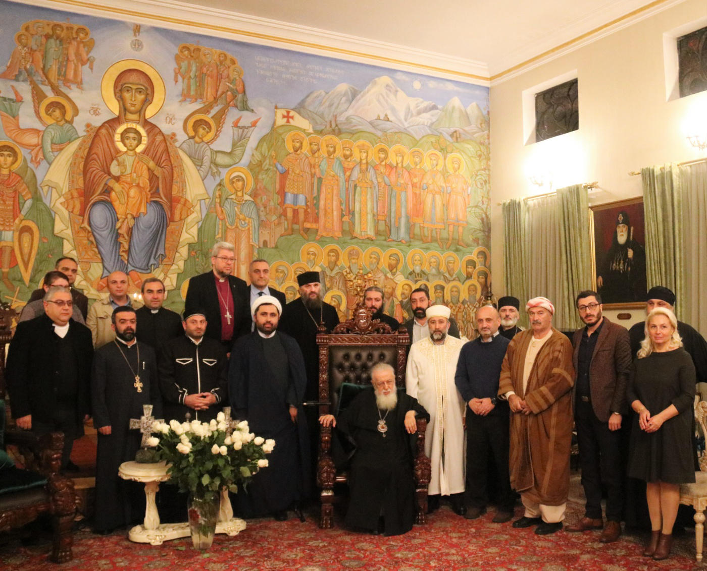 Representatives of various religions and confessions of Georgia show support to Patriarch