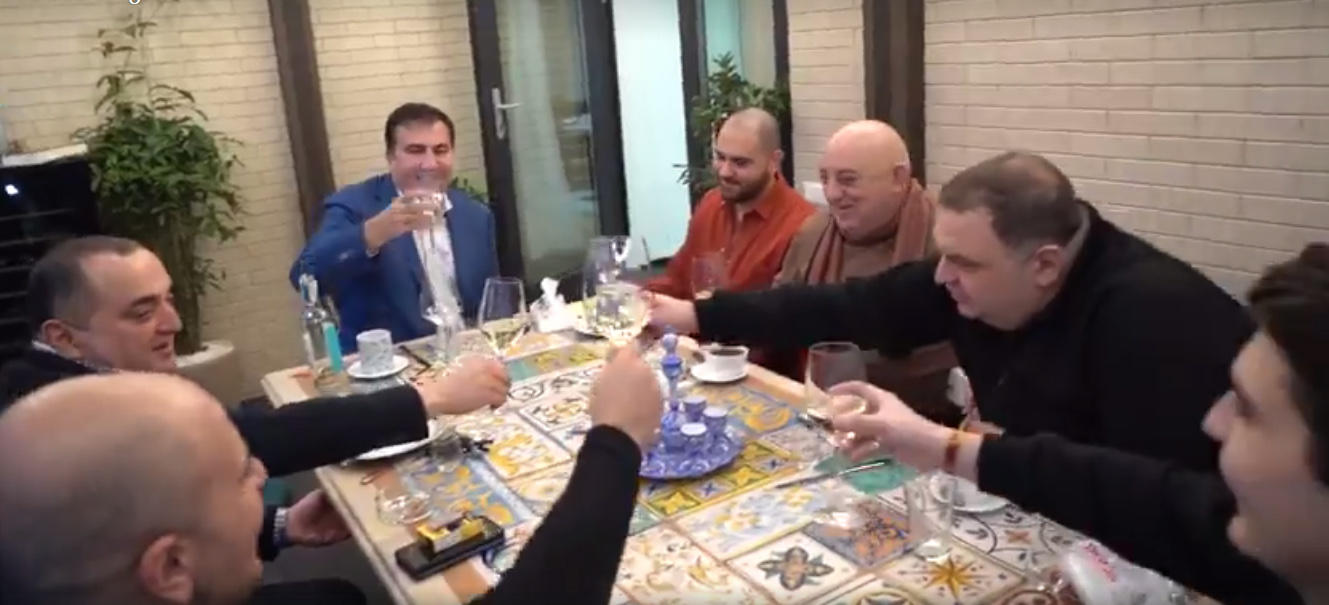 მიხეილ სააკაშვილი კიევში გუბაზ სანიკიძეს და ვალერი გელბახიანს შეხვდა