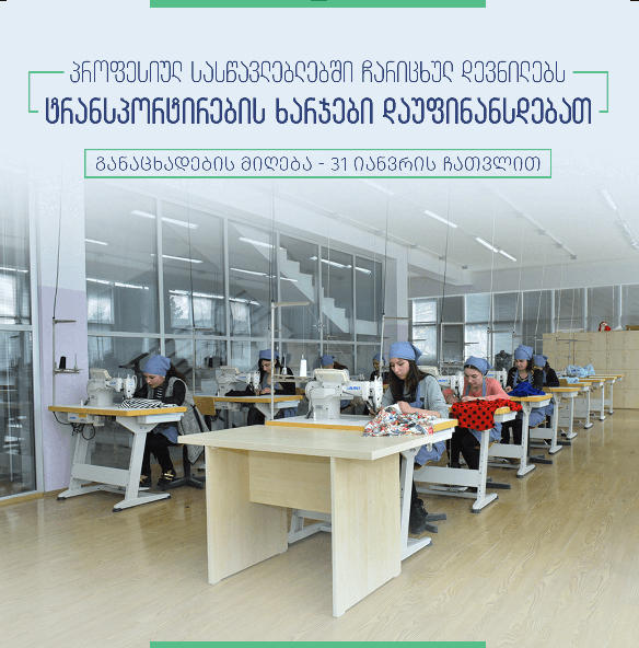 პროფესიულ სასწავლებლებში ჩარიცხულ დევნილებს ტრანსპორტირების ხარჯები დაუფინანსდებათ