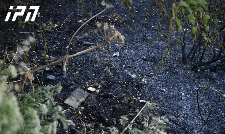 ტერიტორია, სადაც გიორგი შაქარაშვილის საქმის მოწმე, გური ამირხანაშვილი იმალებოდა, გადამწვარია - ფოტორეპორტაჟი