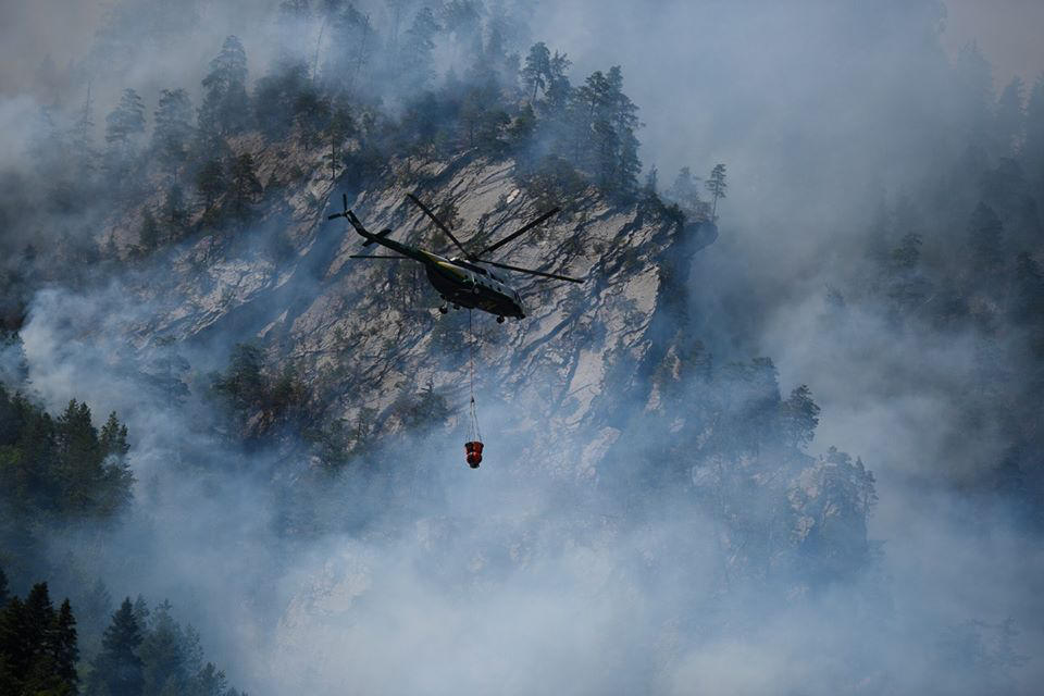 Firefighting works continue in forest massive around village Khaishi