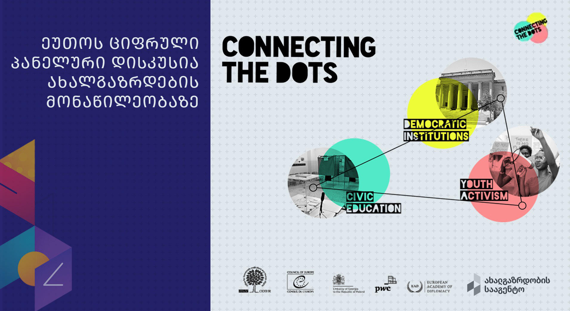ეუთოს ციფრულ პანელურ დისკუსია  Connecting the Dots -ზე  ახალგაზრდობის სააგენტოს ხელმძღვანელი წარსდგა