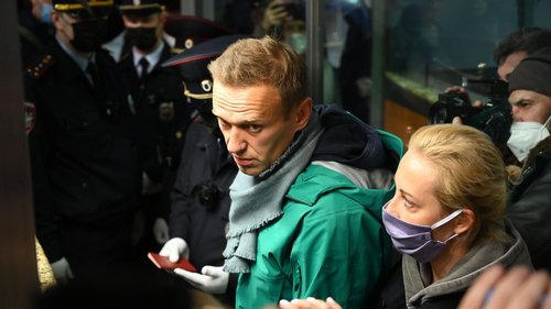 Navalny Arrested on Return to Moscow
