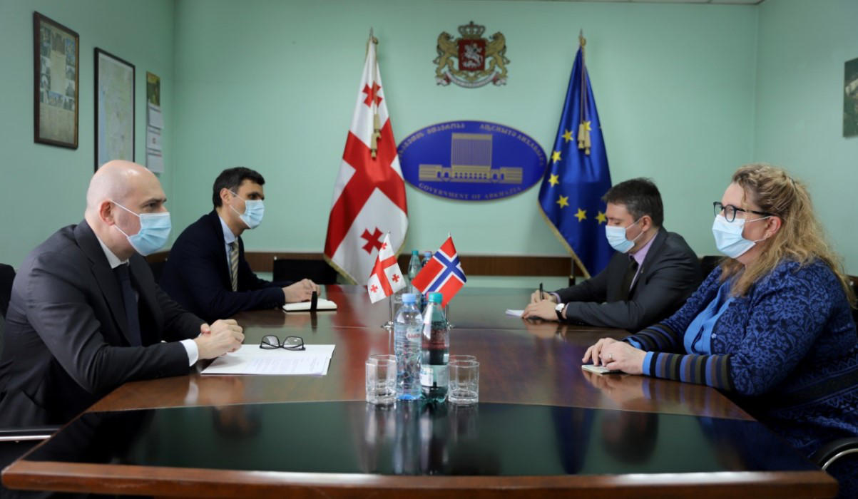 რუსლან აბაშიძე საქართველოში ნორვეგიის სამეფოს ელჩს შეხვდა