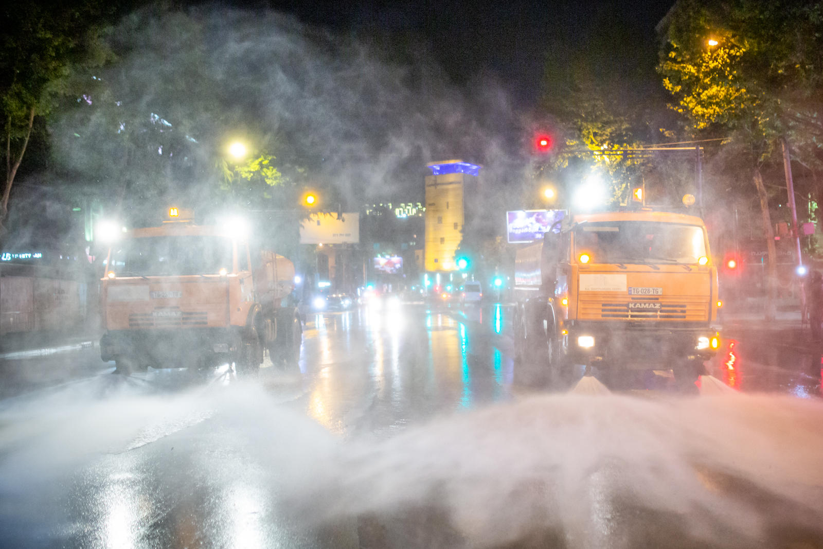 თბილისში გზის მორეცხვის გეგმური სამუშაოები დაიწყო