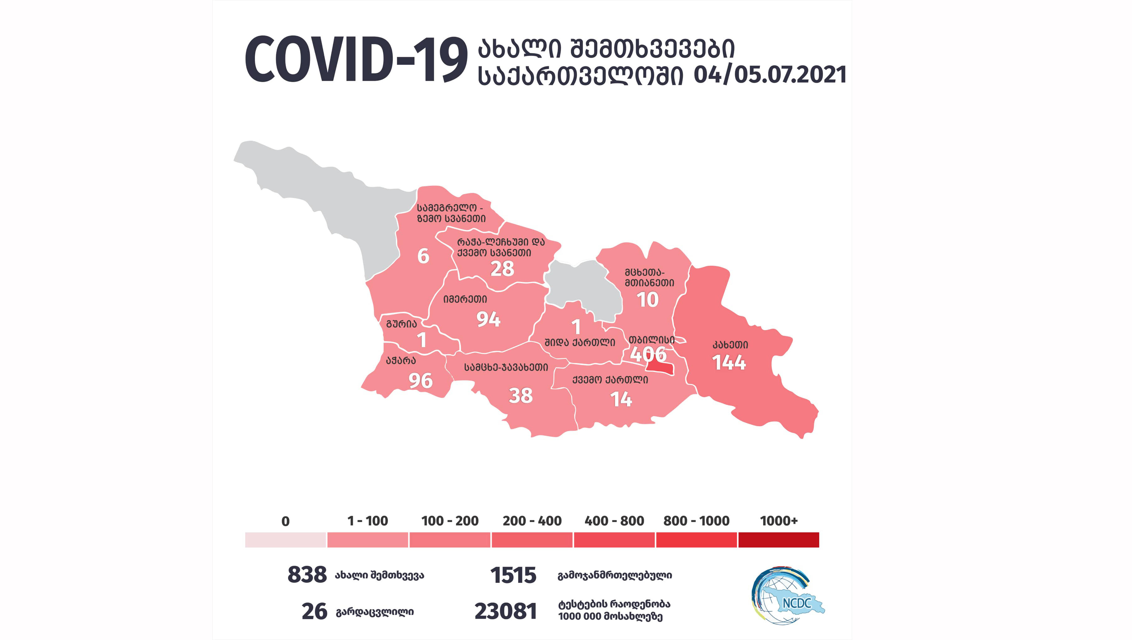 Georgia reports 838 new cases of coronavirus in the last two days, 26 deaths