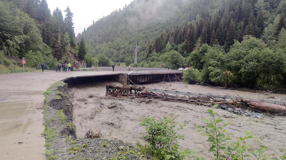 Mestia City Hall: A flood caused by heavy rains completely or partially destroyed the village roads, as well as part of the central road and power transmission lines