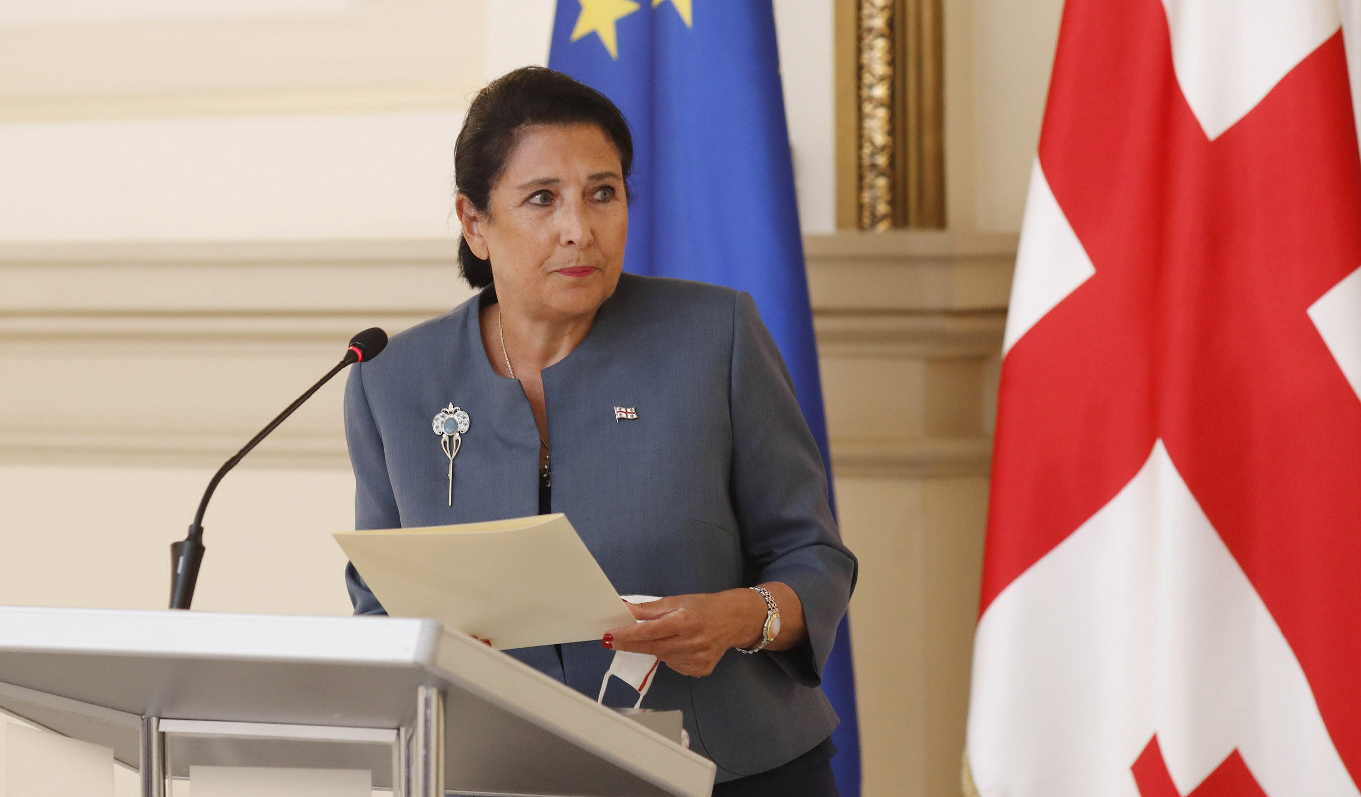 პრეზიდენტი - საქართველოს მაქსიმალური უსაფრთხოება ომი ვერ იქნება, რადგან ვერასდროს შევძლებთ რუსეთთან ომის მოგებას - რაც ნამდვილად გვჭირდება, არის უფრო სწრაფი, საიმედო გზა ევროკავშირსა და ნატო-ში ინტეგრაციისკენ