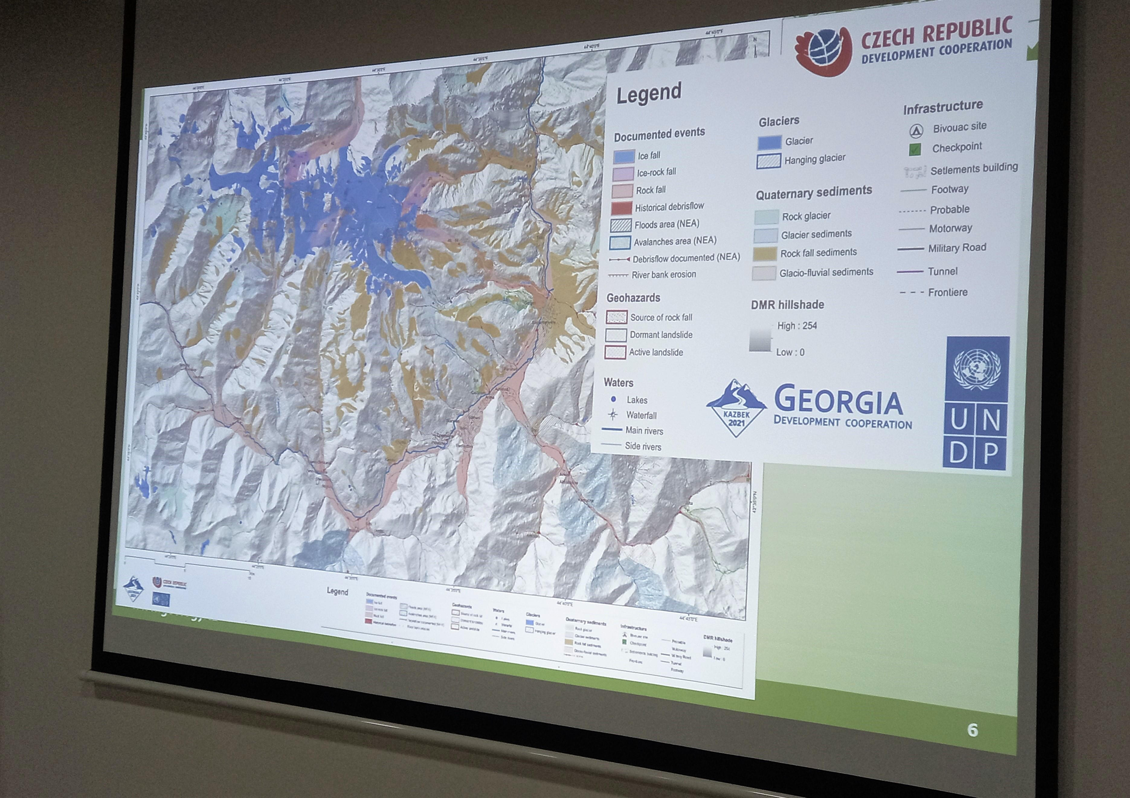 ყაზბეგში, დისტანციური ზონდირების თანამედროვე მეთოდების გამოყენებით, გეოლოგიური საფრთხეების შეფასება განხორციელდა, მომზადდა შესაბამისი რუკა და ანგარიში