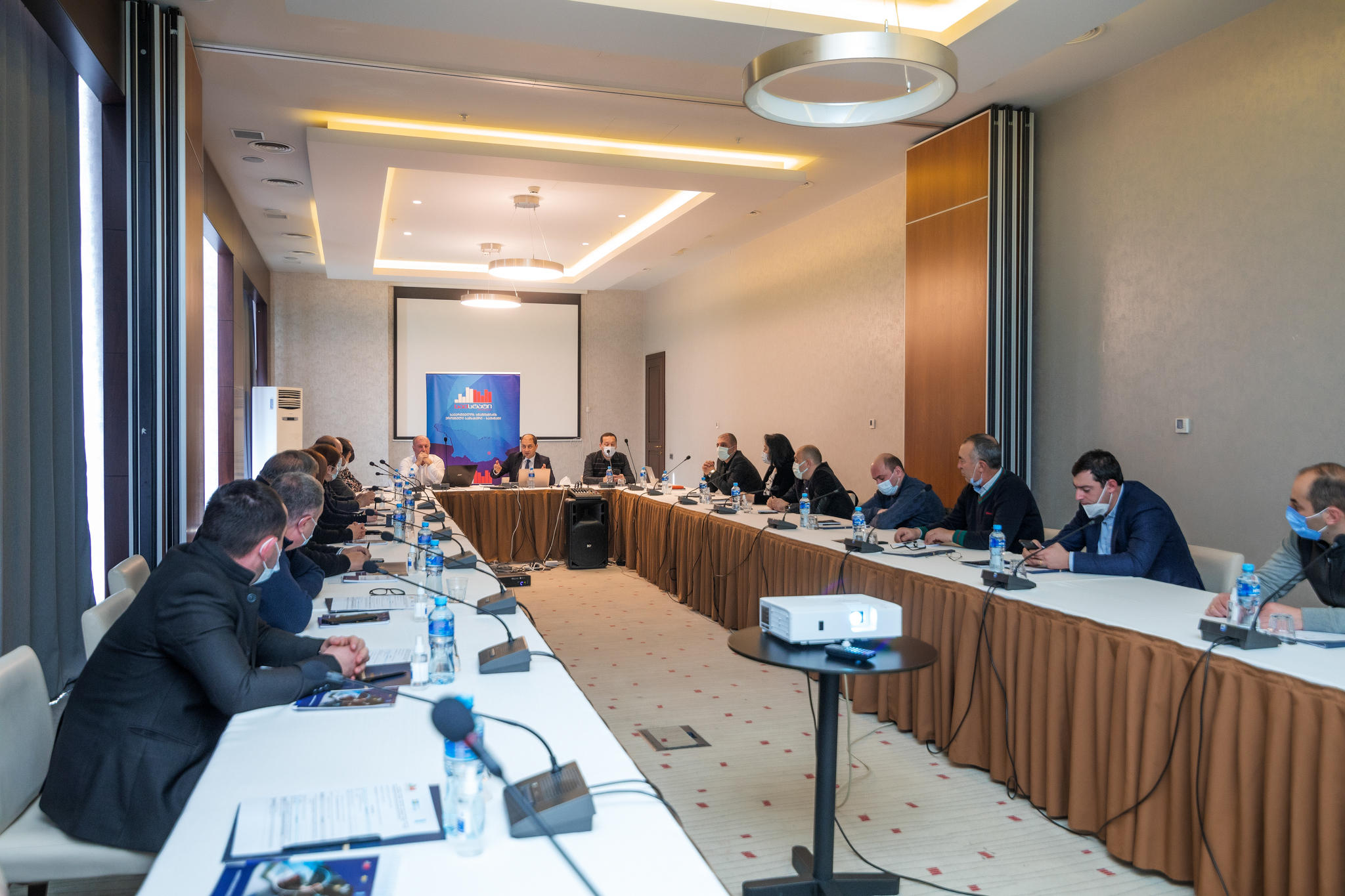 საქართველოს სტატისტიკის ეროვნული სამსახური სტატისტიკური ინფორმაციის მომხმარებლებისთვის, გასვლით სამუშაო შეხვედრებს მართავს
