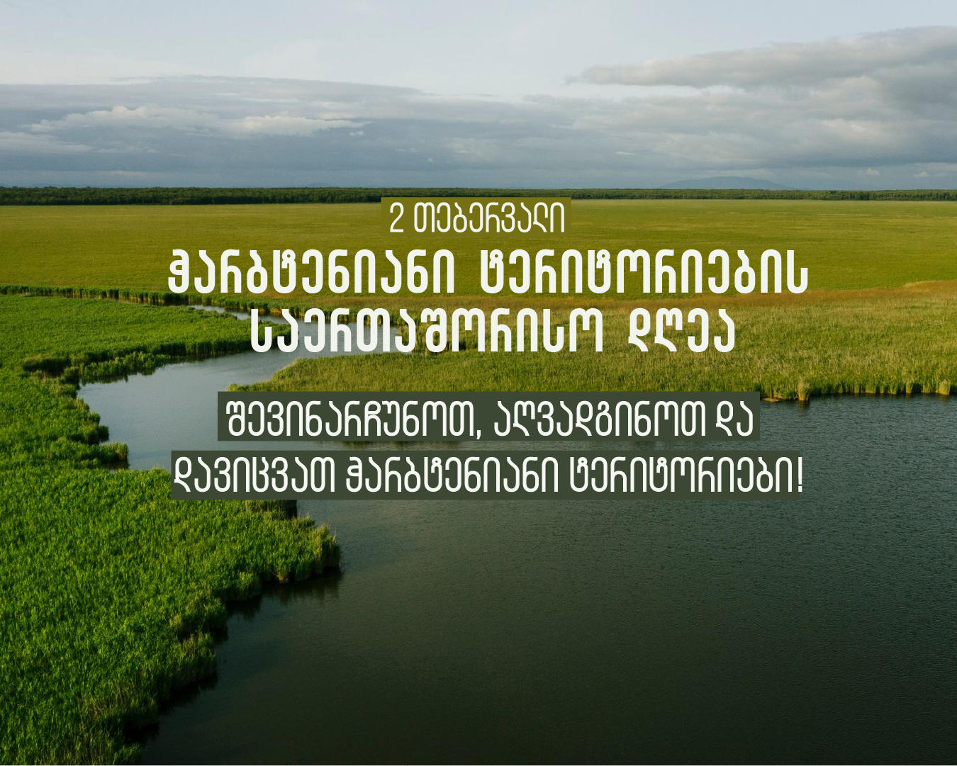 2 თებერვალი ჭარბტენიანი ტერიტორიების დაცვის მსოფლიო დღეა