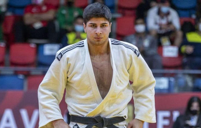 Georgian judoka Ilia Sulamanidze wins a gold medal at the Grand Slam Tel Aviv
