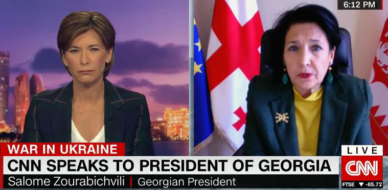 სალომე ზურაბიშვილი - არ არის მართალი, რომ არ შევუერთდით სანქციებს, სინამდვილეში, ჩვენ ვართ მრავალი საერთაშორისო სანქციების მონაწილე - ვფიქრობ, საქართველო არის იქ, სადაც უნდა იყოს