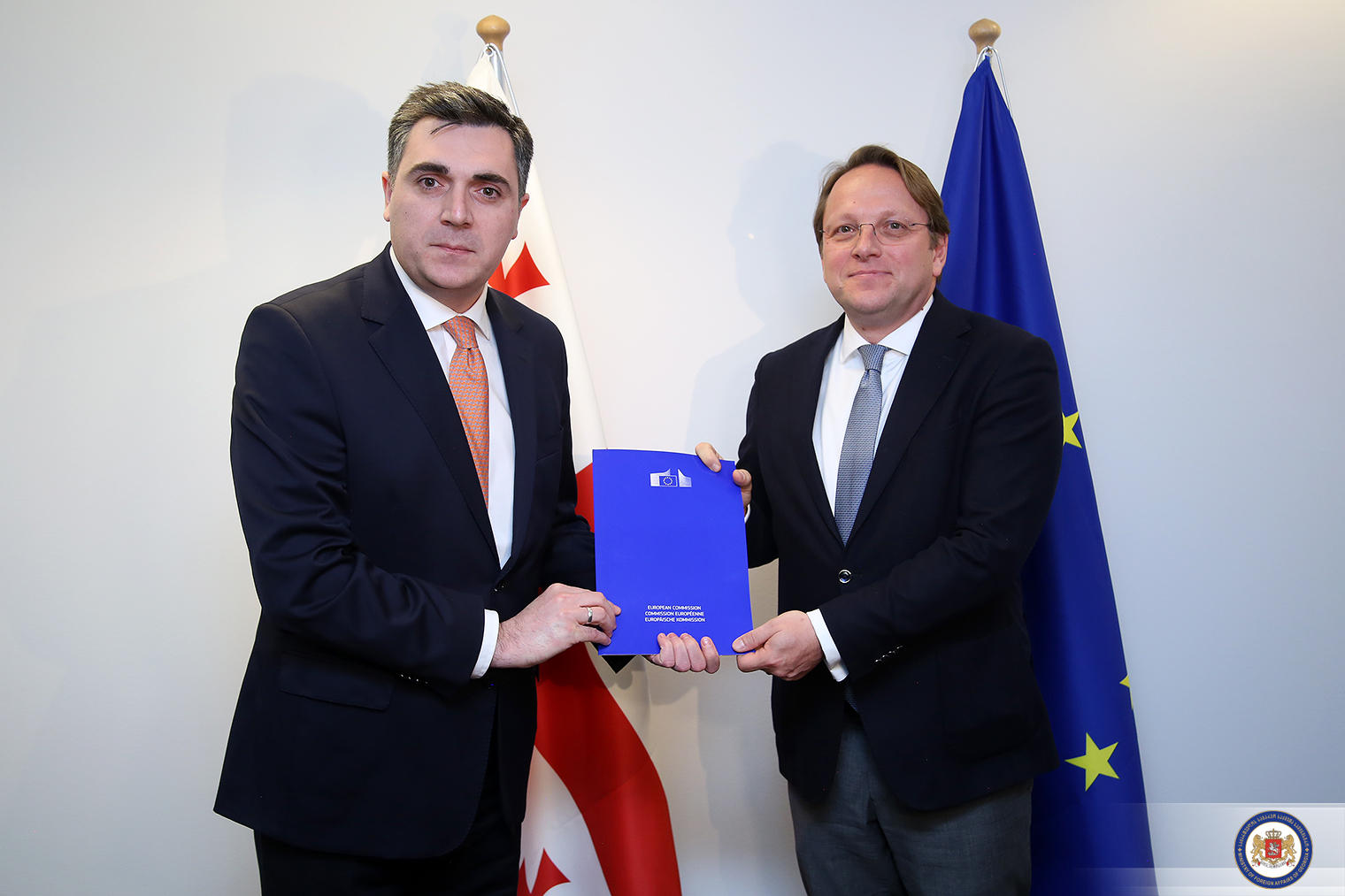 საქართველოს ევროკავშირის კანდიდატი ქვეყნის სტატუსის თვითშეფასების კითხვარი გადმოეცა