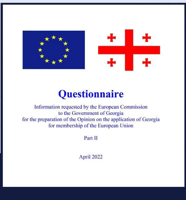 Правительство публикует вторую часть опросника, переданного Грузии Еврокомиссией