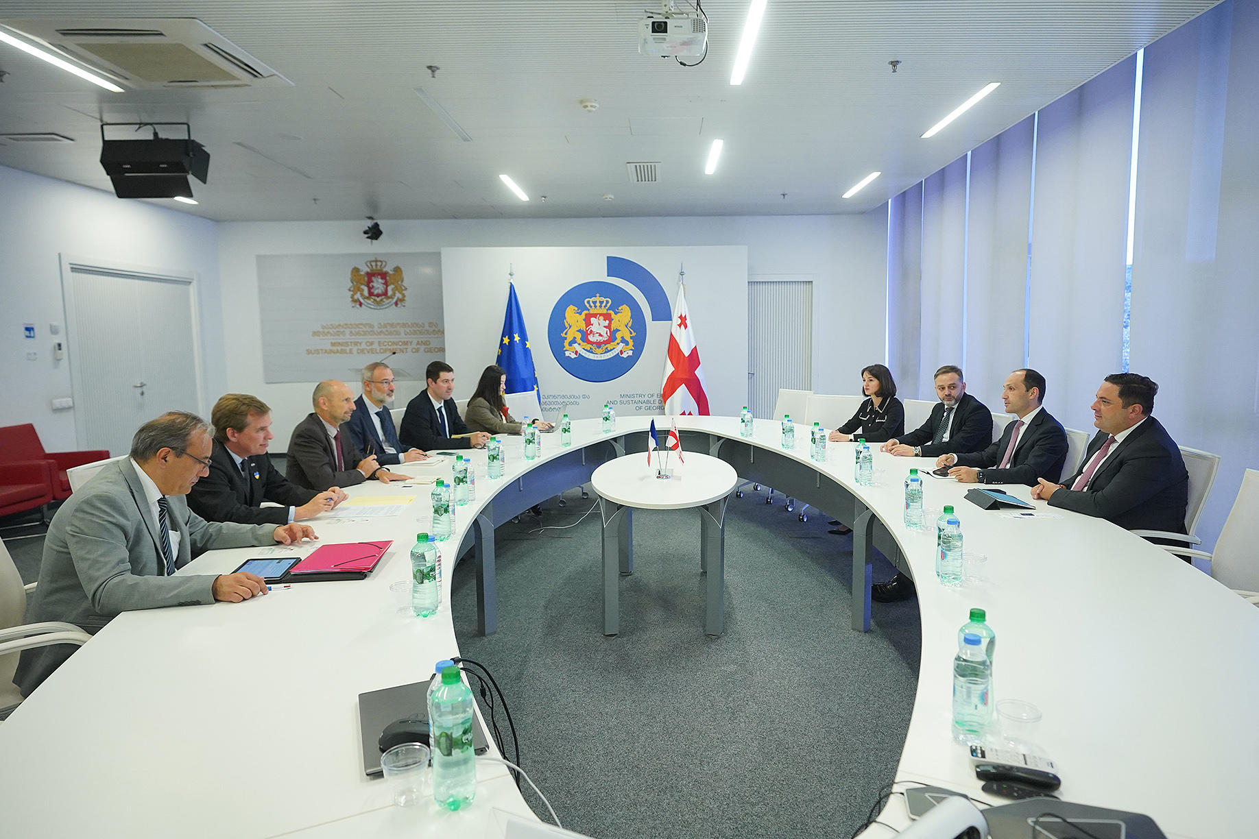 ვიცე-პრემიერი ლევან დავითაშვილი მსხვილი ფრანგული ენერგეტიკული კომპანიის EDF-ის დელეგაციას შეხვდა