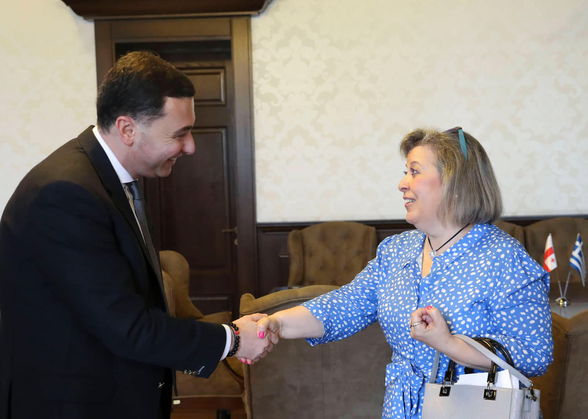 გიორგი ტყემალაძე საქართველოში საბერძნეთის ელჩს შეხვდა