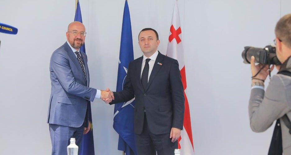 ირაკლი ღარიბაშვილი შარლ მიშელს შეხვდა