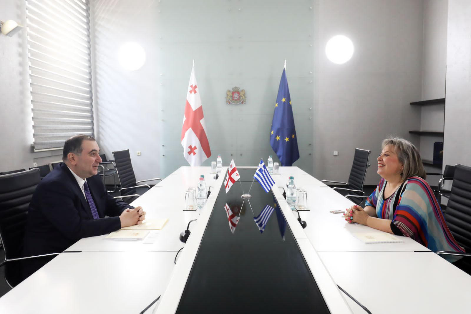 მიხეილ ჩხენკელმა საქართველოში საბერძნეთის ელჩთან გაცნობითი ხასიათის შეხვედრა გამართა
