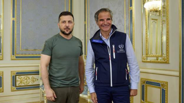 ვოლოდიმირ ზელენსკი ატომური ენერგიის საერთაშორისო სააგენტოს გენერალურ დირექტორს და მისი დელეგაციის წევრებს შეხვდა