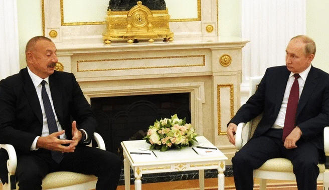 ვლადიმერ პუტინი და ილჰამ ალიევი აზერბაიჯანი-სომხეთის საზღვარზე არსებულ ვითარებას განიხილავენ