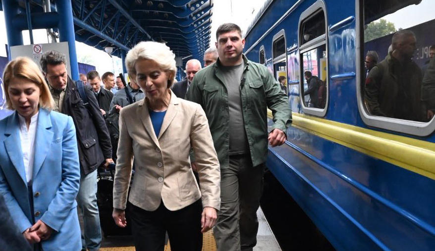 ურსულა ფონ დერ ლაიენი კიევში ჩავიდა