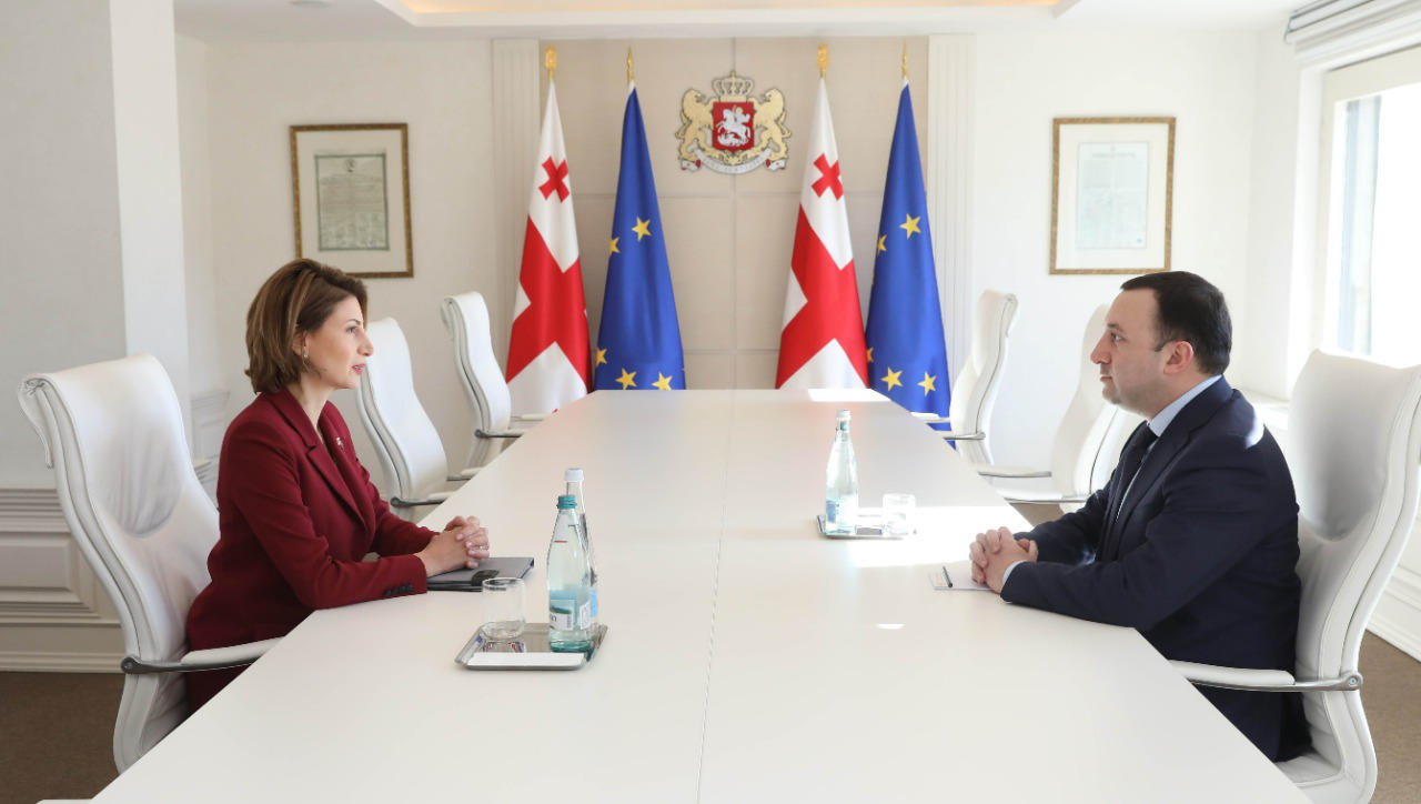 ირაკლი ღარიბაშვილი ევროპის საბჭოში საქართველოს ახლად დანიშნულ ელჩს, თამარ ტალიაშვილს შეხვდა
