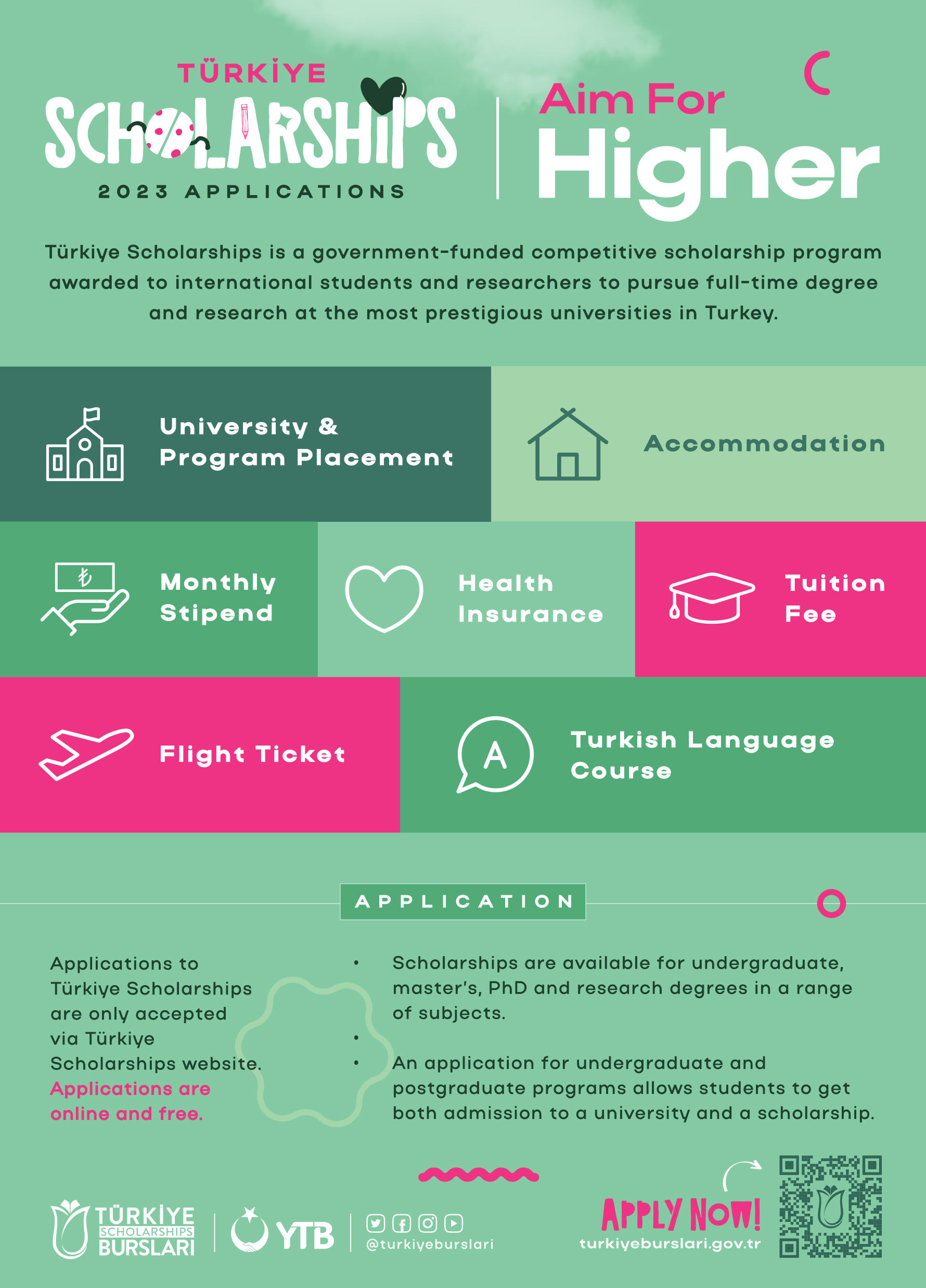 თურქეთის საელჩო - „თურქეთის სტიპენდიების“ ფარგლებში ყოველწლიურად 5 000 უცხოელ სტუდენტს სტიპენდია ეძლევა