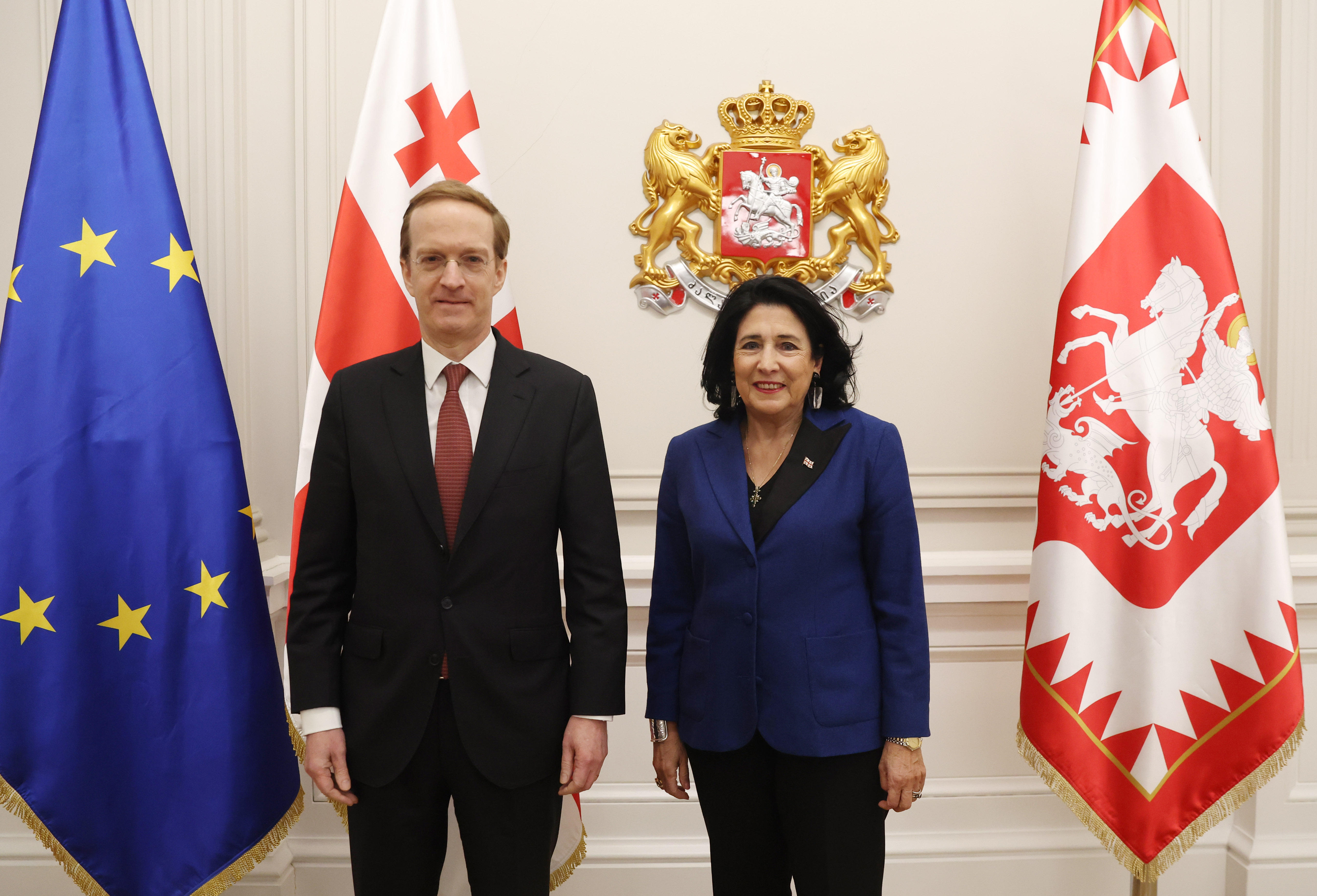 პრეზიდენტმა შარლ ფრიესთან რეგიონული უსაფრთხოების საკითხები განიხილა