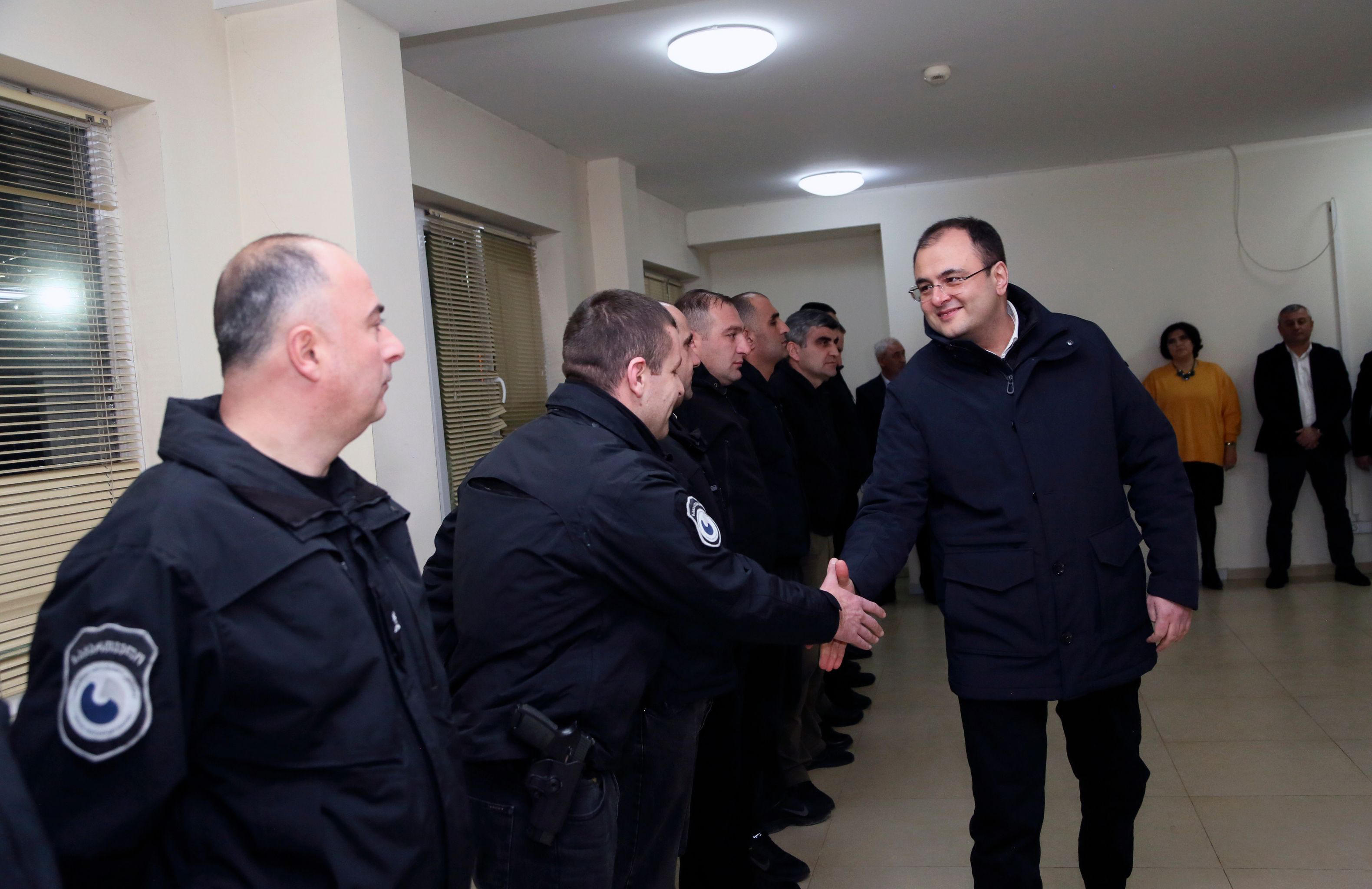 რატი ბრეგაძე ახალ წელს ესკორტირებისა და სპეციალურ ღონისძიებათა მთავარი სამმართველოს ბაზაზე შეხვდა