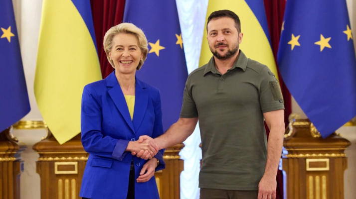 ვოლოდიმირ ზელენსკი ურსულა ფონ დერ ლაიენს კიევში დაგეგმილ ევროკავშირის სამიტთან დაკავშირებით ესაუბრა