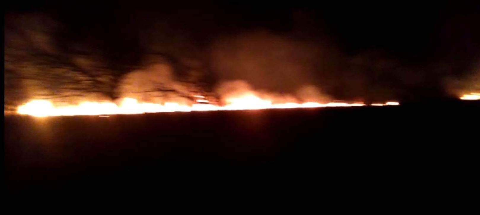 ხობის მუნიციპალიტეტის სოფელ ყულევში ხანძარია