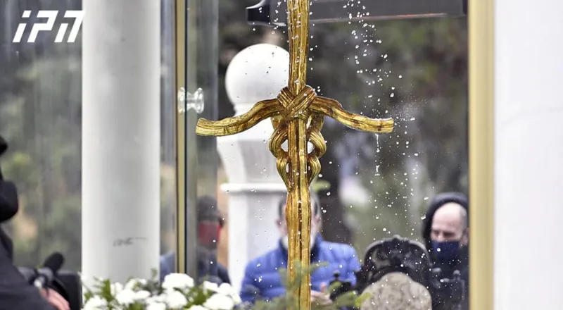 ნათლისღების დღესასწაულთან დაკავშირებით, სამების საკათედრო ტაძარში წყალკურთხევის წესი შესრულდა