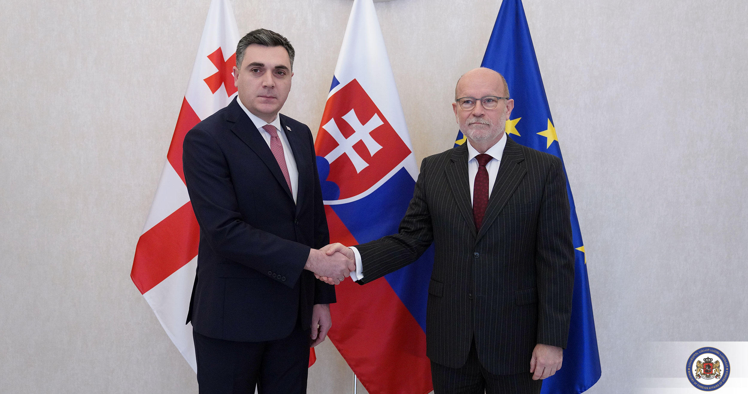 საქართველოს საგარეო საქმეთა მინისტრი ილია დარჩიაშვილი სლოვაკეთის საგარეო და ევროპის საქმეთა მინისტრს შეხვდა
