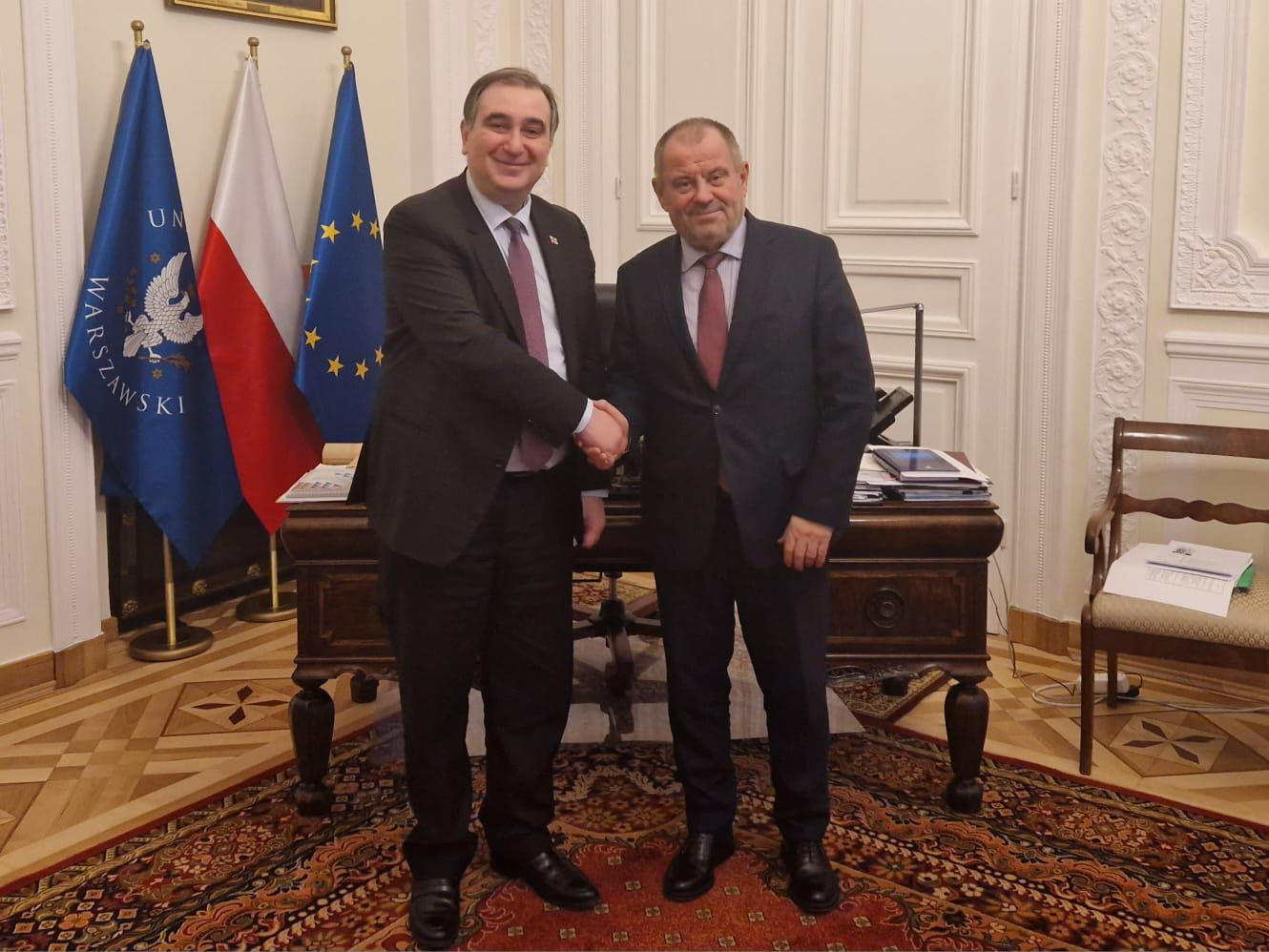 მიხეილ ჩხენკელმა ვარშავის უნივერსიტეტის რექტორთან ქართველოლოგიის პროგრამის გაძლიერების საკითხები განიხილა