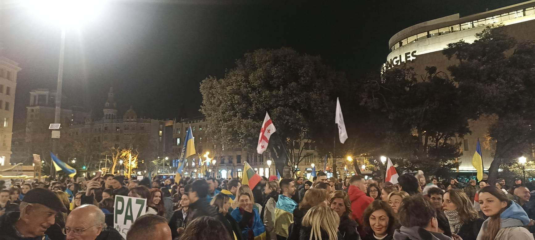 ბარსელონაში უკრაინის მხარდამჭერი აქცია გაიმართა