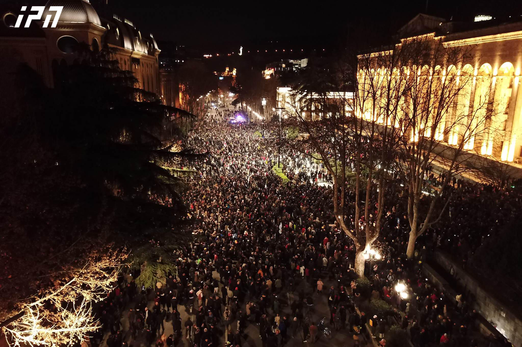 The participants of the rally are heading towards Republic Square