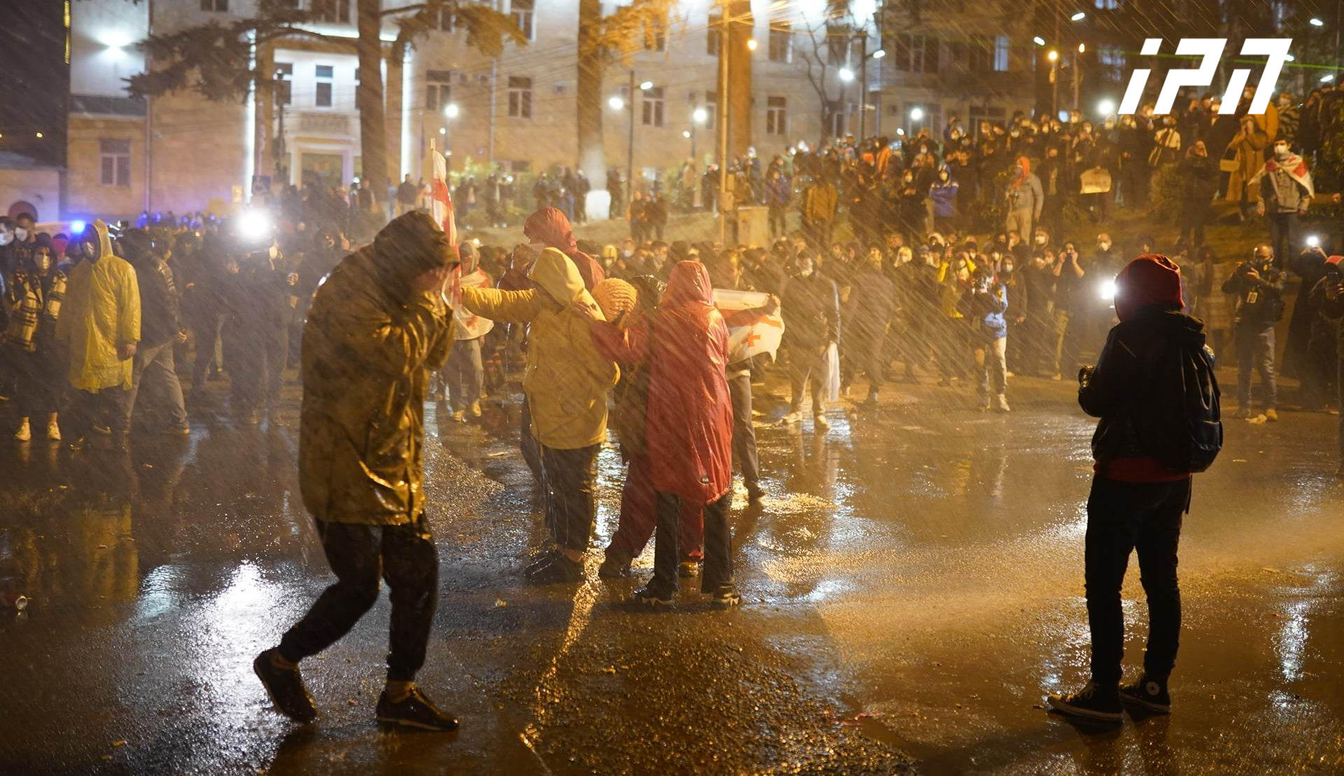 People injured after use of water cannon and pepper spray on Rustaveli Avenue