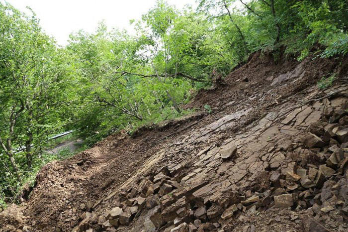 There was a landslide in Shovi, Racha