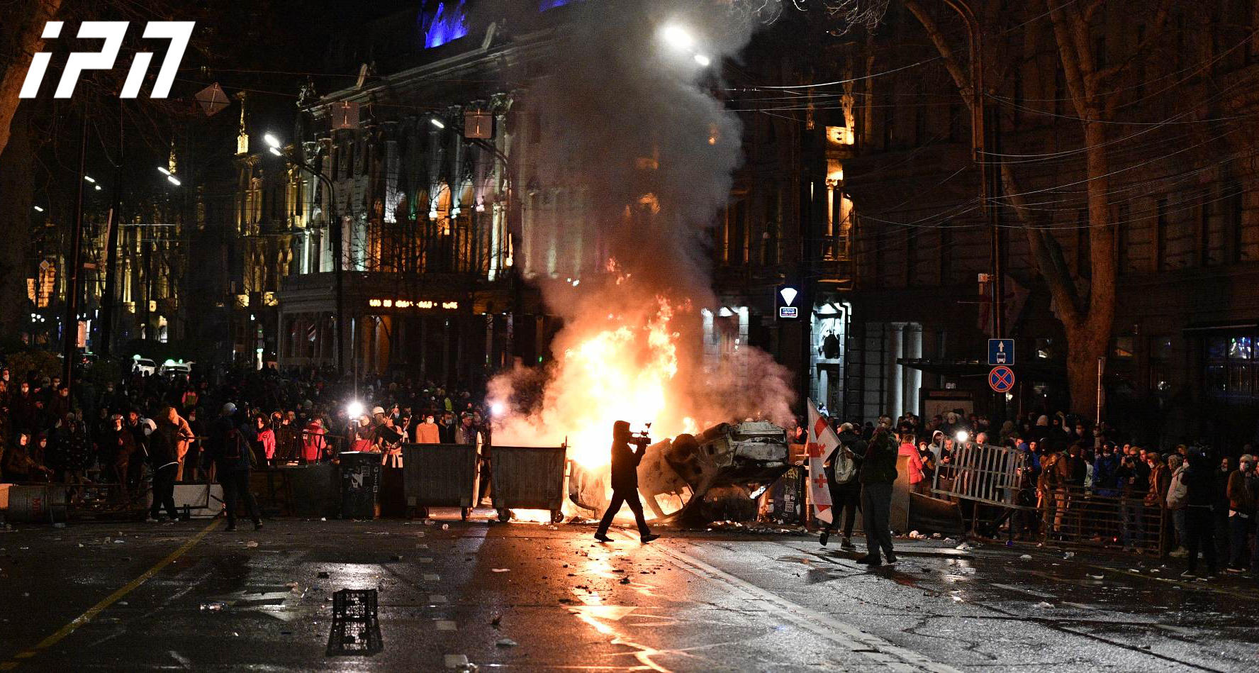 MIA: The person who threw stones and so-called Molotov cocktails at the policemen at the rally, and set fire to the car, was arrested for assaulting a policeman and damaging property