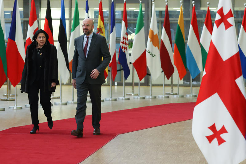 სალომე ზურაბიშვილსა და შარლ მიშელს შორის შეხვედრა გაიმართა