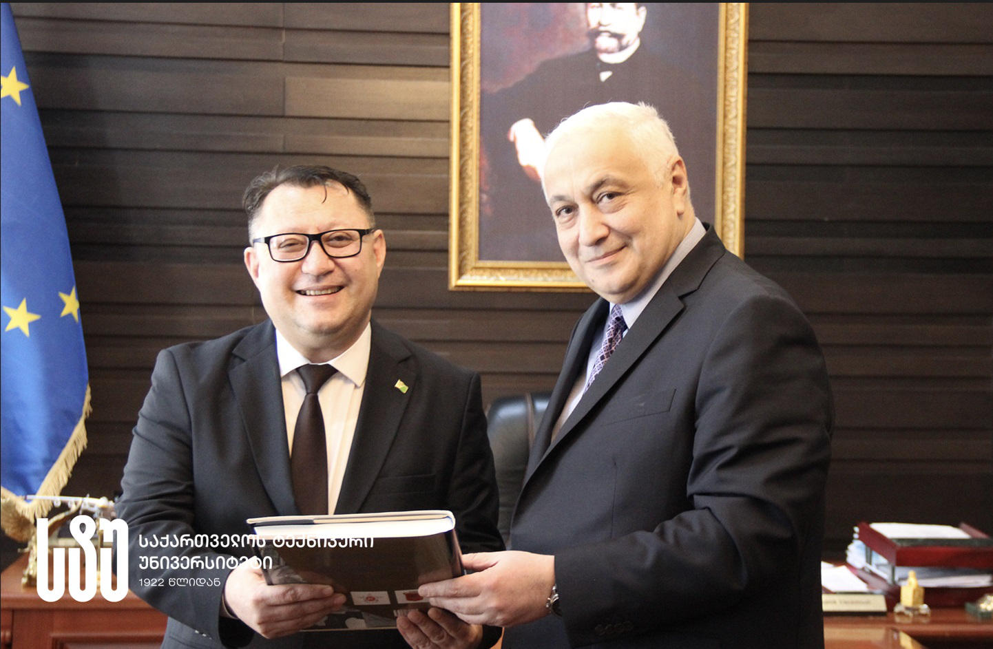 საქართველოს ტექნიკური უნივერსიტეტის რექტორი, პროფესორი დავით გურგენიძე საქართველოში თურქმენეთის ელჩს, დოვლეთმურატ მურატოვს შეხვდა