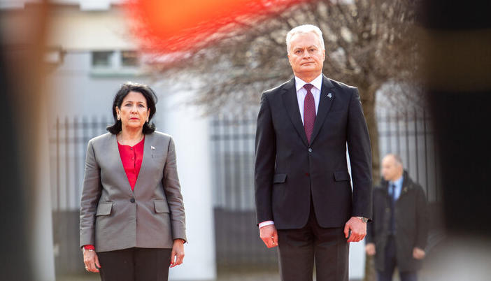 სალომე ზურაბიშვილი გიტანას ნაუსედასთან შეხვედრას მართავს