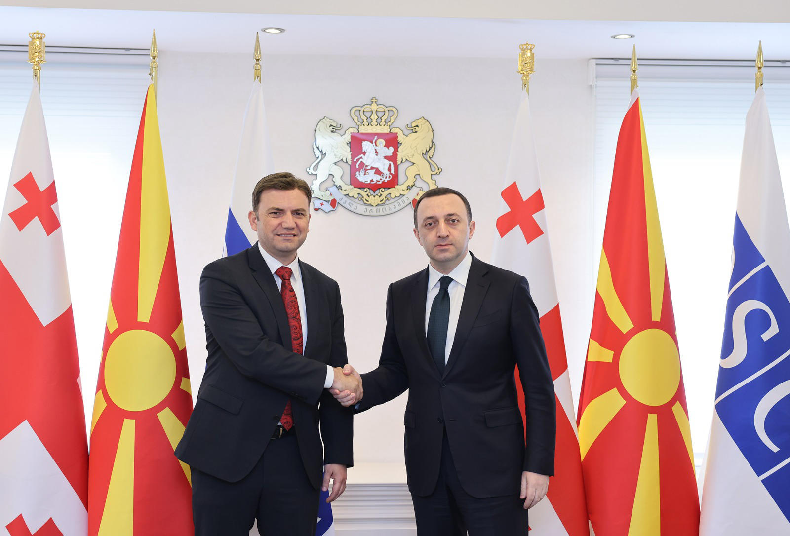 ირაკლი ღარიბაშვილი ეუთოს თავმჯდომარეს, ჩრდილოეთ მაკედონიის საგარეო საქმეთა მინისტრს შეხვდა