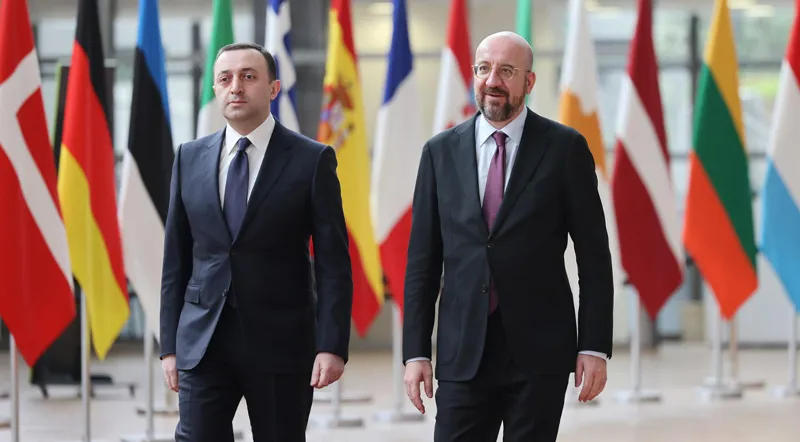 ირაკლი ღარიბაშვილი შარლ მიშელთან შეხვედრაზე - განვიხილეთ 12 პრიორიტეტის შესრულების გზაზე მიღწეული წინსვლა და ევროკავშირის უმაღლესი წარმომადგენლის მიერ განსაზღვრული მოკლევადიანი ამოცანების შესრულება