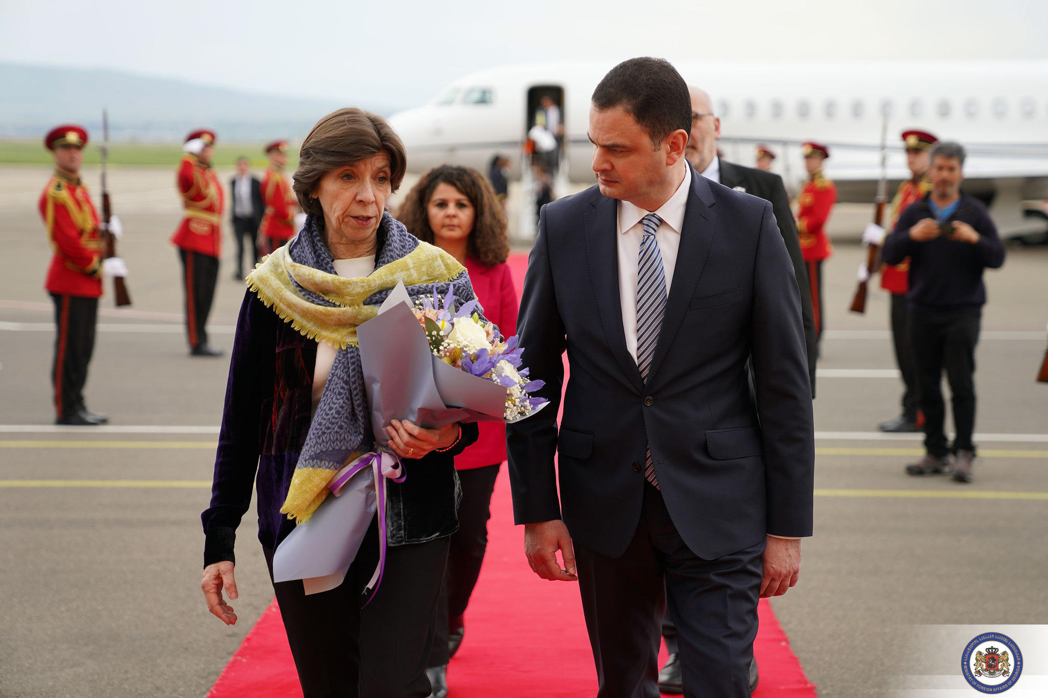 საქართველოს საფრანგეთის საგარეო საქმეთა მინისტრი ეწვია