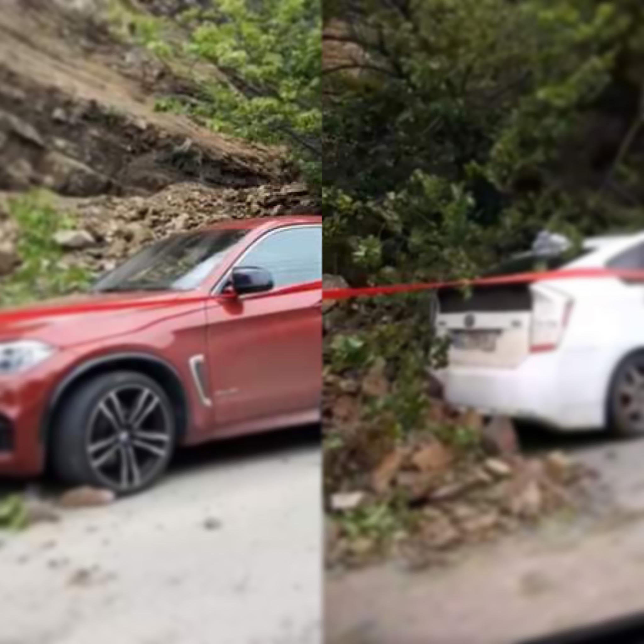 თბილისში, კაკაბაძის ქუჩაზე კლდის მასა ჩამოიშალა, რის შედეგადაც ორი ავტომობილი დაზიანდა