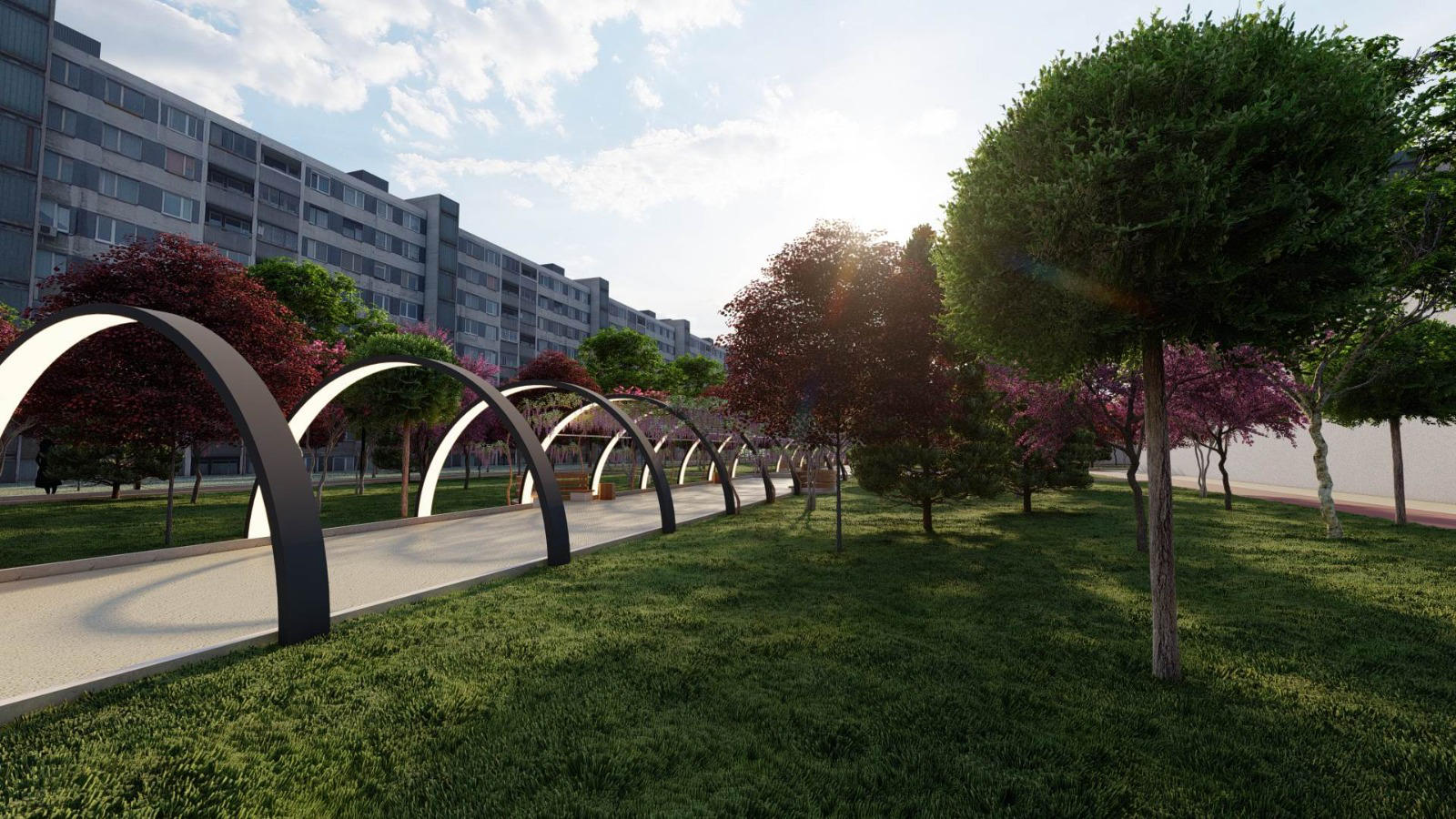 გლდანის მესამე მიკრორაიონში პარკი ეწყობა