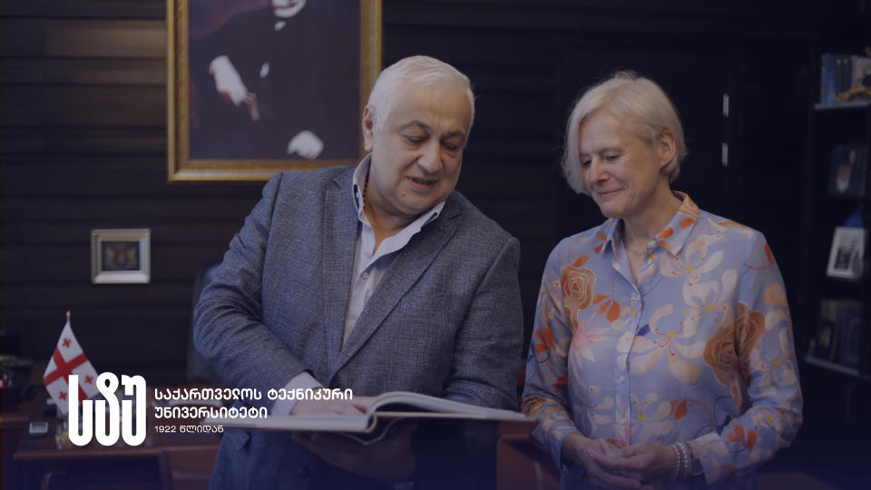 საქართველოს ტექნიკური უნივერსიტეტის რექტორი, აკადემიკოსი დავით გურგენიძე  გერმანელ კოლეგას შეხვდა